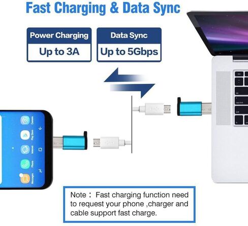 NUOBESTY 8pcs Micro USB to USB C Adapter Metal Converter Keychain in Saudi Arabia