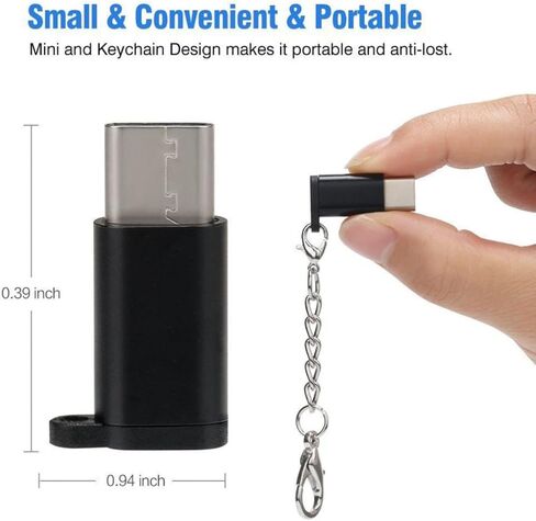 NUOBESTY 8pcs Micro USB to USB C Adapter Metal Converter Keychain in Saudi Arabia