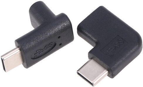 2pcs Type C Adapter Male to Female Right Angle Extender for Tablets in Saudi Arabia