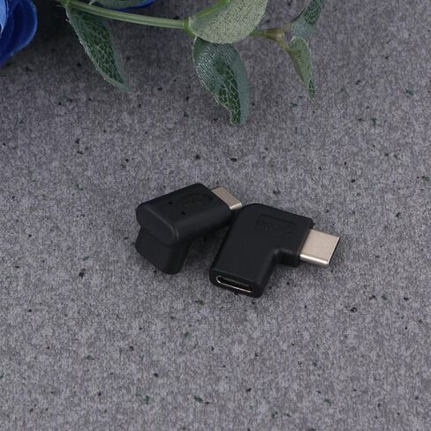 2pcs Type C Adapter Male to Female Right Angle Extender for Tablets in Saudi Arabia