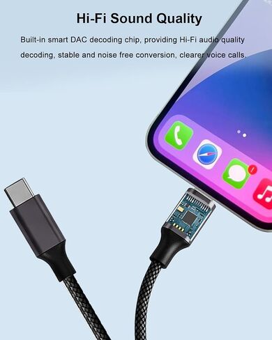 AreMe 2-in-1 Headphone Adapter for Lightning & USB C to 3.5mm Audio Adapter in Saudi Arabia