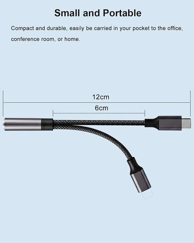 AreMe 2-in-1 Headphone Adapter for Lightning & USB C to 3.5mm Audio Adapter in Saudi Arabia