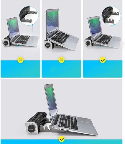 Laptop Cooling Pad, Cooler with Adjustable Stand, Cross-Flow Fan for Tablet Phone, Multi Function in Saudi Arabia