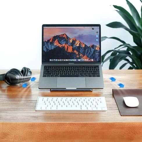 Ergonomic Aluminium Portable Foldable Cooling Stand for 12"-17" Laptops, Notebook PC in Saudi Arabia