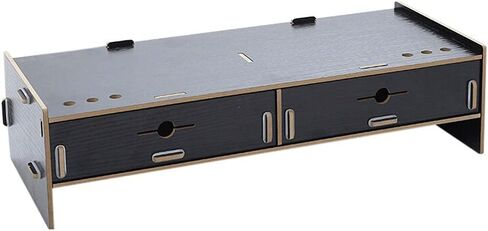 Desktop Computer Monitor Laptop Heightening Base Bracket Office Storage Rack Screen Riser with Drawer and Phone Holder-Computer in Saudi Arabia