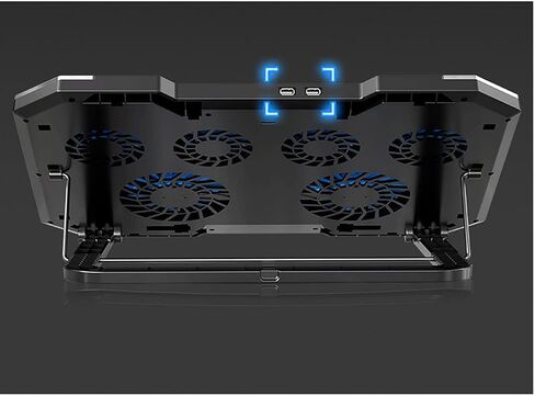 Steel Mesh Panel LED Fan Adjustable Speed Control 10 "-17" Laptop Cooling Pad, Game Master in Saudi Arabia