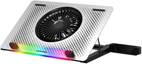 Steel Mesh Panel LED Fan Adjustable Speed Control 10 "-17" Laptop Cooling Pad, Bracket in Saudi Arabia