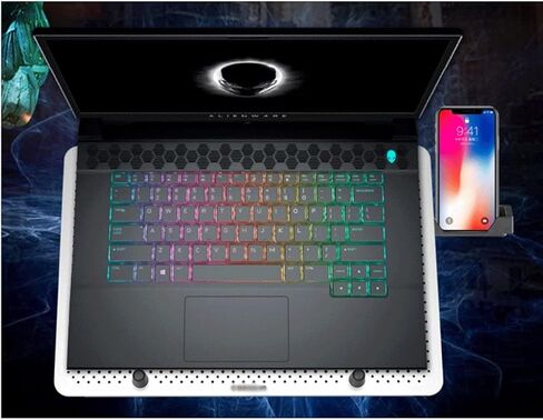 Steel Mesh Panel LED Fan Adjustable Speed Control 10 "-17" Laptop Cooling Pad, Bracket in Saudi Arabia