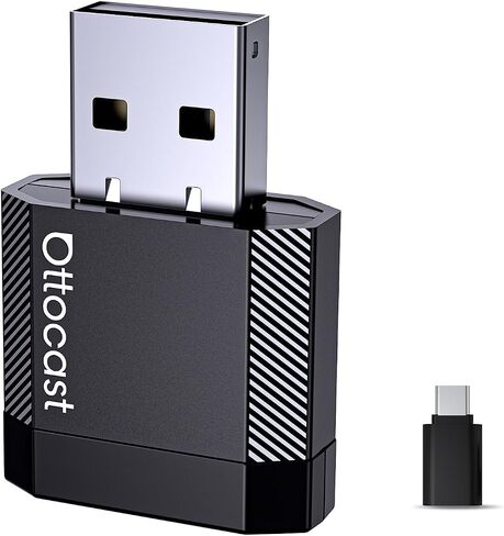 OTTOCAST Mini Nova 2-in-1 Wireless CarPlay & Android Auto Adapter, Black in Saudi Arabia
