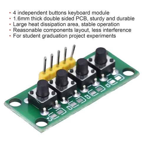 4 Pin Keyboard Module, 4 Pin Keyboard Module 4 Independent Buttons Keypad Control Switch for Electronic Experiment with, Single Board Computers in Saudi Arabia