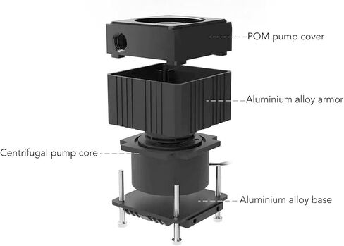 GOTOTOP Water Cooling Pump, 12V 5W PWM G1/4 Interface 650LH in Kuwait