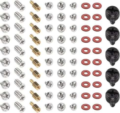 85PCS Computer Repair Screw Kit For Motherboard Fan For Power Supply Graphics Card Carbon Steel Hardware Set With Multiple Sizes For M3 For M3.5 For PC Maintenance in Saudi Arabia