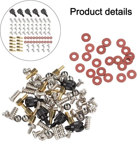 85PCS Computer Repair Screw Kit For Motherboard Fan For Power Supply Graphics Card Carbon Steel Hardware Set With Multiple Sizes For M3 For M3.5 For PC Maintenance in Saudi Arabia