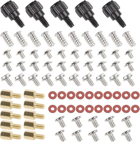 85PCS Computer Repair Screw Kit For Motherboard Fan For Power Supply Graphics Card Carbon Steel Hardware Set With Multiple Sizes For M3 For M3.5 For PC Maintenance in Saudi Arabia