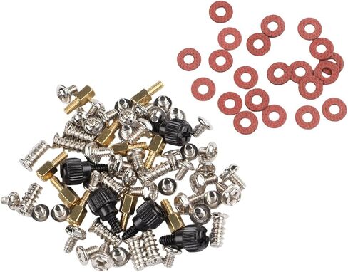85PCS Computer Repair Screw Kit For Motherboard Fan For Power Supply Graphics Card Carbon Steel Hardware Set With Multiple Sizes For M3 For M3.5 For PC Maintenance in Saudi Arabia