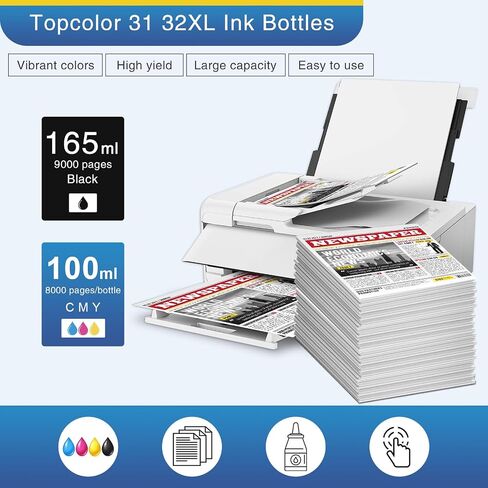 32xl Black Ink Bottle 31 Smart Tank 5101 6001 5000 7602 7301 Ink Refill in Saudi Arabia