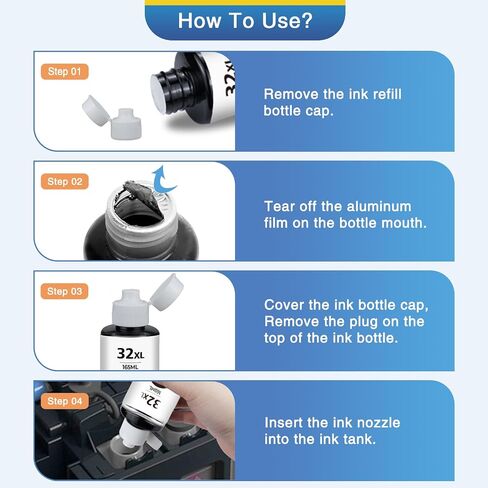 32xl Black Ink Bottle 31 Smart Tank 5101 6001 5000 7602 7301 Ink Refill in Saudi Arabia