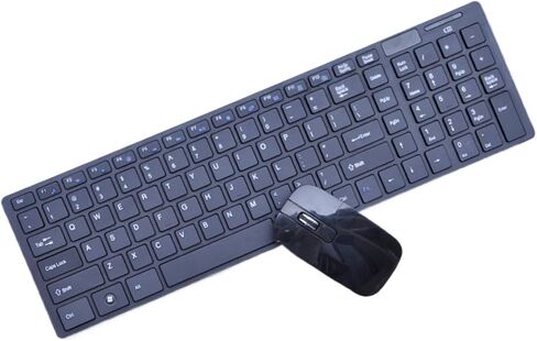 2.4G Wireless Keyboard and Mouse Set Compatible with Laptop PC Desktop Android Spanish Hebrew Korean(White Set) in Saudi Arabia