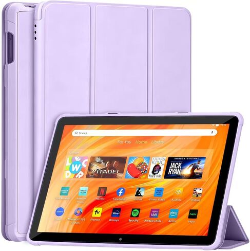 Amazon Fire HD 10 Tablet case (13th Gen, 2023), Soft TPU Back Slim Smart Protective Trifold Stand Cover Case for Fire HD 10 Kids & Kids Pro Tablet, Auto Wake/Sleep (Sky Blue) in Saudi Arabia
