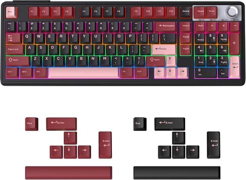 لوحة مفاتيح لاسلكية، لوحة مفاتيح بلوتوث هادئة لأجهزة الكمبيوتر المحمول RGB مع مقبض in Kuwait