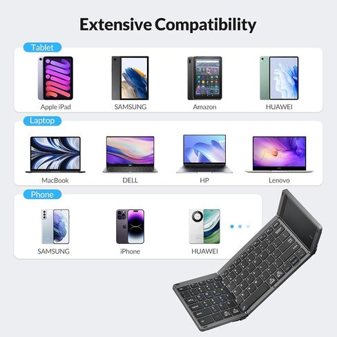 Rii RK809Pro Foldable Bluetooth Keyboard with Touchpad in Saudi Arabia