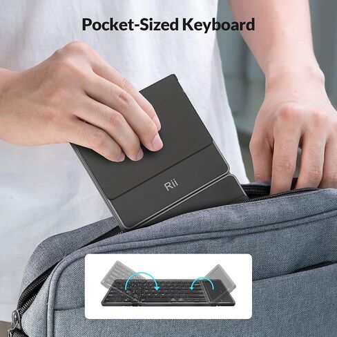 Rii RK809Pro Foldable Bluetooth Keyboard with Touchpad in Saudi Arabia