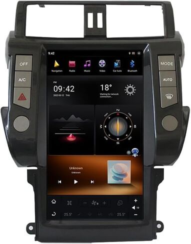 4G WiFi Android 13 Car Radio for Toyota Land Cruiser Prado 150 2010-2017 Car Stereo GPS Navigation Carplay Android Auto - 13.6 inch Vertical Touch Screen RDS FM SWC (8+128GB) in Saudi Arabia