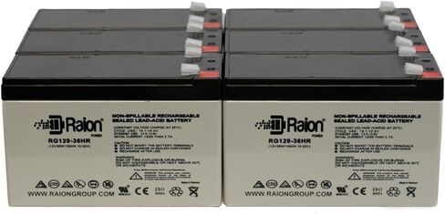 Raion Power RG129-36HR 12V 9Ah Compatible Replacement Rechargeable High Rate Discharge Battery for CSB UPS12580-6 Pack in Kuwait