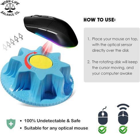 Mechanical Mouse Jiggler, No USB, Cordless, Silent Undetectable Mouse Mover in Saudi Arabia