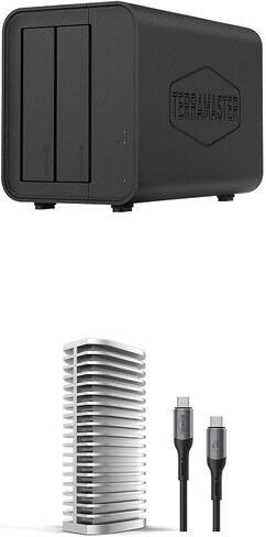 TERRAMASTER D2-320 + D1 SSD Pro - 2Bay 10Gbps USB HDD Storage + 1Bay 80Gbps M.2 NVMe SSD Enclosure in Saudi Arabia