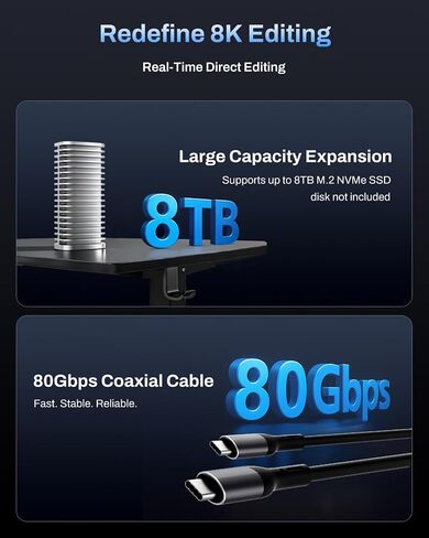 TERRAMASTER D2-320 + D1 SSD Pro - 2Bay 10Gbps USB HDD Storage + 1Bay 80Gbps M.2 NVMe SSD Enclosure in Saudi Arabia