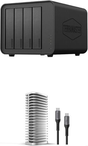 TERRAMASTER D4-320 + D1 SSD Pro - 4Bay 10Gbps USB HDD Storage + 1Bay 80Gbps M.2 NVMe SSD Enclosure in Saudi Arabia