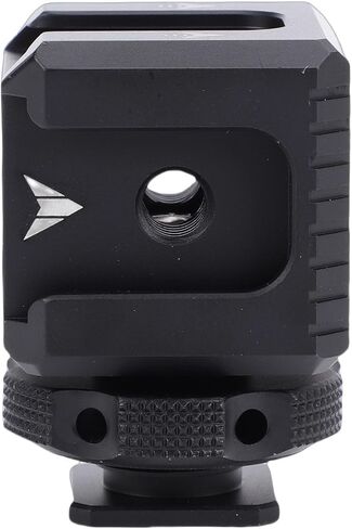 Camera Cold Shoe Mount Adapter, Triple Cold Shoe Mount with 1/4 Inch Screw Hole Locating Hole for Fill Light Display Microphone DSLR Camera Accessories in Saudi Arabia