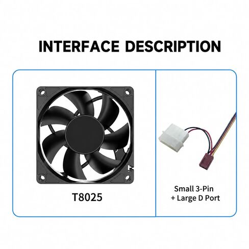 80mm Case Fan, 4-Pin PWM Fan, Computer Case Fans, 80mm Fan Silent PC Fans in Kuwait