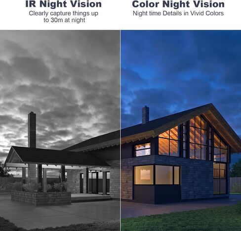 2-in-1 Dual Lens 7MP WiFi Security Camera Outdoor,Dual Cam Wide Angle View with LED Spotlight,Full Color Night Vision,Human Detection Two-Way Audio,Wired Plug-in Home Surveillance Camera in Kuwait