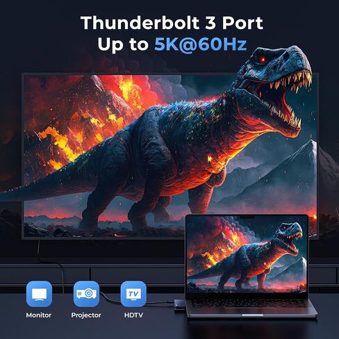 RayCue USB C Adapter for MacBook Pro/Air M1 M2 2023 2022 2021 13" 15" 16", 6 in 2 MacBook Pro Accessories with 10Gbps 2*USB 3.2, 10Gbps USB C Data Transfer, SD/TF Card Reader, and Thunderbolt 3 Port in Kuwait