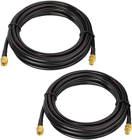 CORONIR 16ft Low Loss WiFi SMA Coaxial Extension Cable RG58 Cable RP SMA Male to Female Connector for Wireless LAN Router Bridge Other WiFi External Antenna Equipment in Saudi Arabia