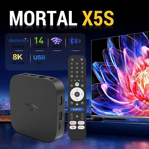 تي في بوكس ​​أندرويد 14 2026، 8 كيه الترا اتش دي مع 2 جيجابايت رام 16 جيجابايت روم RK3518 WIFI6 in Kuwait