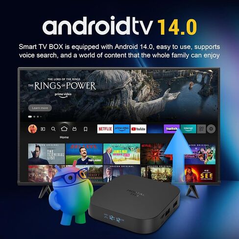 تي في بوكس ​​أندرويد 14 2026، 8 كيه الترا اتش دي مع 2 جيجابايت رام 16 جيجابايت روم RK3518 WIFI6 in Kuwait