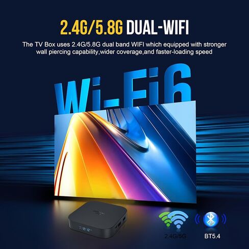 تي في بوكس ​​أندرويد 14 2026، 8 كيه الترا اتش دي مع 2 جيجابايت رام 16 جيجابايت روم RK3518 WIFI6 in Kuwait