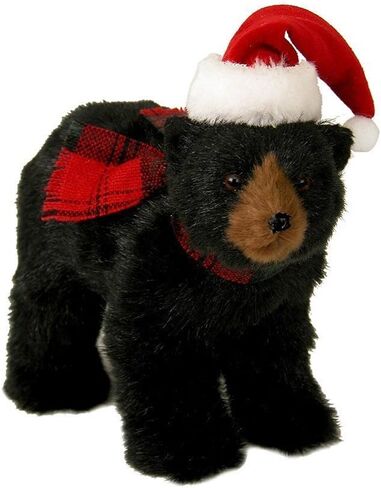 The Carolers Byers Choice Black Bear with Santa Hat in Saudi Arabia