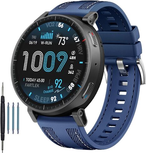 22mm Sport Watch Band Fit for Amazfit Active Max/Bip 6/Bip 5/Balance 2/GTR 4/3 Pro/3/2/2e/47mm, 22mm braided silicone Replacement Strap Fit for COROS PACE 3 4/APEX PRO/2 Pro/APEX 46 MM/APEX 4 42 MM in Saudi Arabia