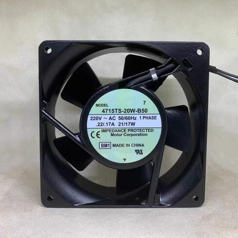 4715TS-20W-B50 50/60Hz 120x120x38mm 12cm AC220V 21/17W 0.22/0.17A 2-Wire All-Metal high Temperature Resistant Cooling Fan in Saudi Arabia