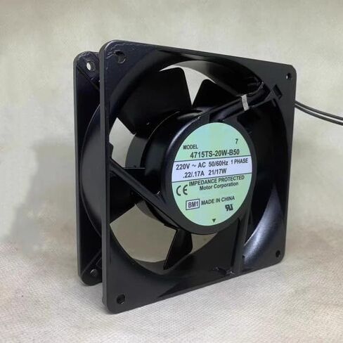 4715TS-20W-B50 50/60Hz 120x120x38mm 12cm AC220V 21/17W 0.22/0.17A 2-Wire All-Metal high Temperature Resistant Cooling Fan in Saudi Arabia