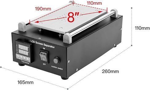 LCD Screen Separator Machine, 400w 8" Digital LCD Screen Separator, with Built-in Long-Lasting Vacuum Pump, 50°c~180c Temperature Adjustable, for Phone Touch Screen Repair in Saudi Arabia