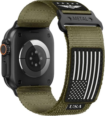 Rugged Nylon for Apple Watch Band 42mm 40mm 41mm 40mm 38mm Men SE 3/SE 2 in Saudi Arabia
