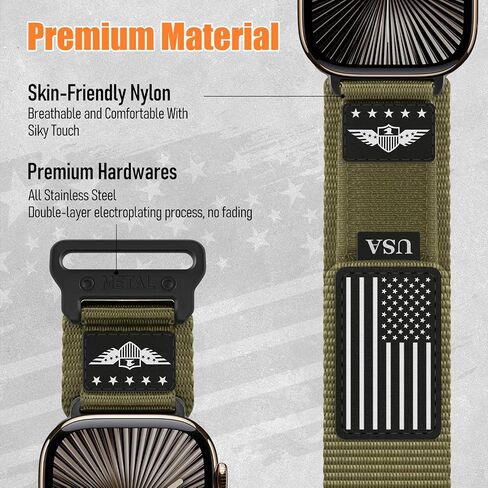 Rugged Nylon for Apple Watch Band 42mm 40mm 41mm 40mm 38mm Men SE 3/SE 2 in Saudi Arabia