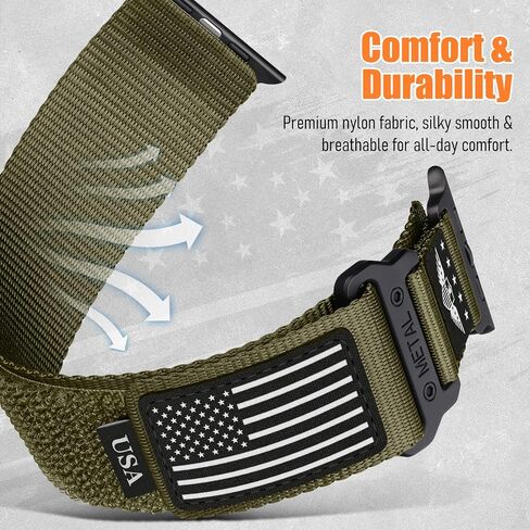 Rugged Nylon for Apple Watch Band 42mm 40mm 41mm 40mm 38mm Men SE 3/SE 2 in Saudi Arabia