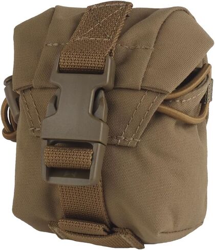 Let Me Be Tactical Grenade Pouch with Quick-Release Buckle & Drawstring & Waterproof Coated Interior, Compatible with 2.2" Cummerbund & MOLLE/PALS, Utility Pouch Fits M67 / 12GA Shells/Handcuffs in Saudi Arabia