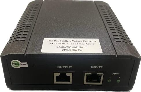 POE-SPLT-4824AC-GBT - Gigabit PoE Splitter/Voltage Converter, 48VDC 4Pair 802.3at/bt, 24VAC Output, 80W in Saudi Arabia